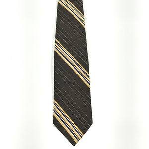Regalon Mens Brown Striped Necktie 54x3